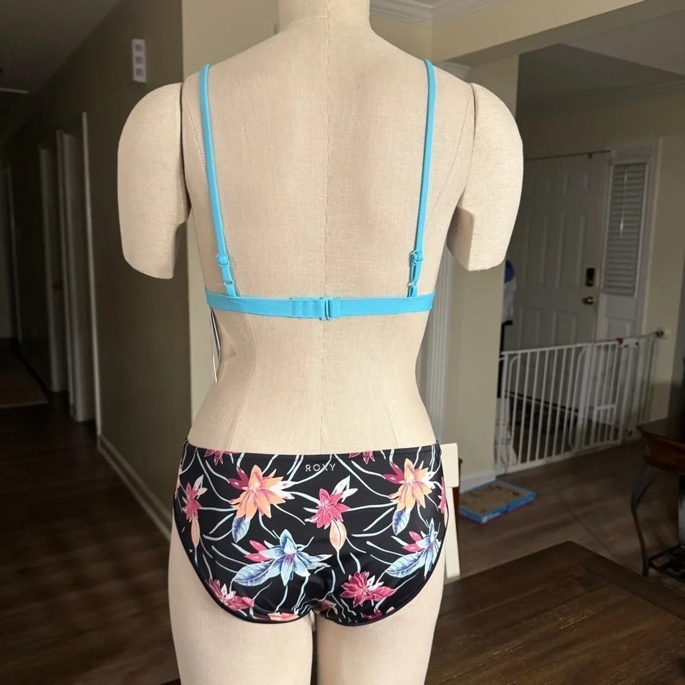 ROXY Bikini Top Small Blue “Bachelor Button” | Beach Classics Fixed Triangle